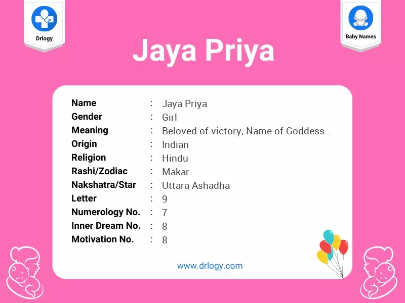 Jaya Priya Name Meaning